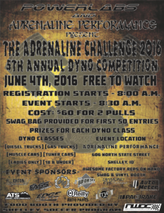 Flyer Adrenaline Challenge June 2016